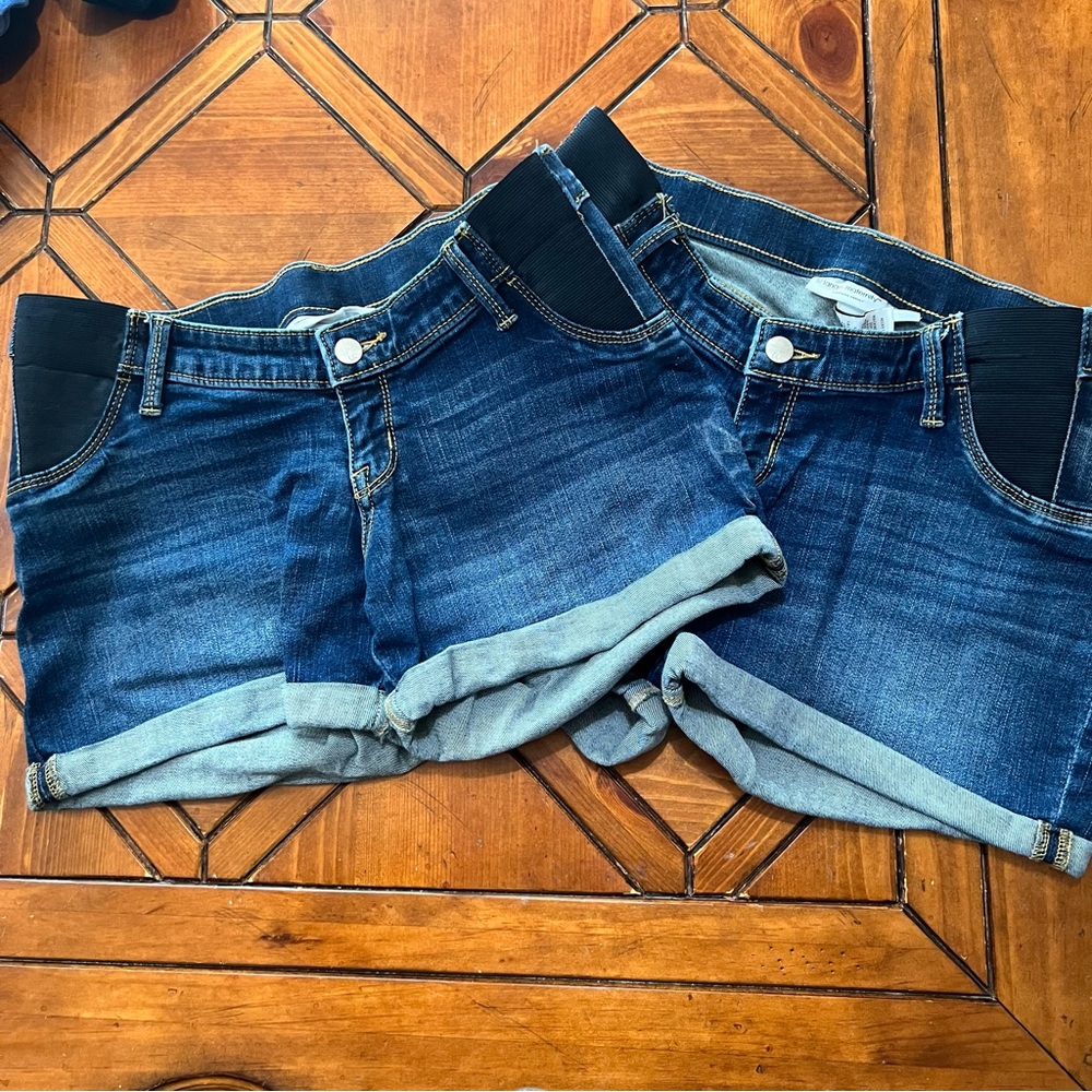 Women Denim Maternity Shorts Size XS